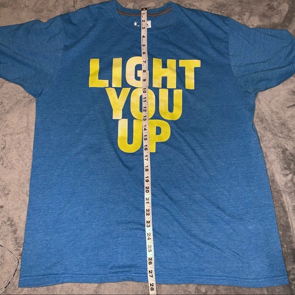 Adidas Men’s Climalite Size Large Blue Short Sleeve Tee Shirt Light You Up - Picture 4 of 7